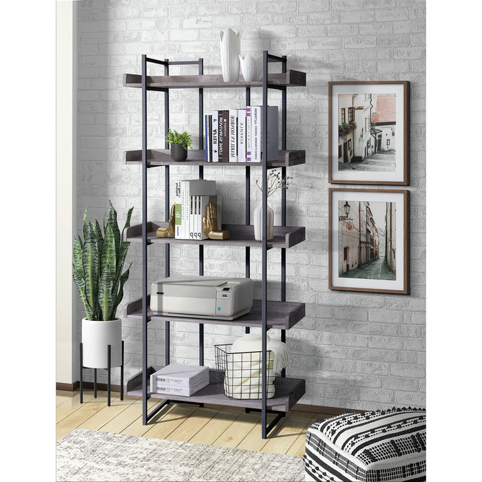Preston Bookshelf Grey - Vida Furniture (Laredo,TX)