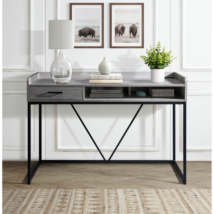 Preston Desk - Grey - Vida Furniture (Laredo,TX)