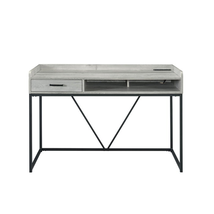 Preston Desk - Grey - Vida Furniture (Laredo,TX)