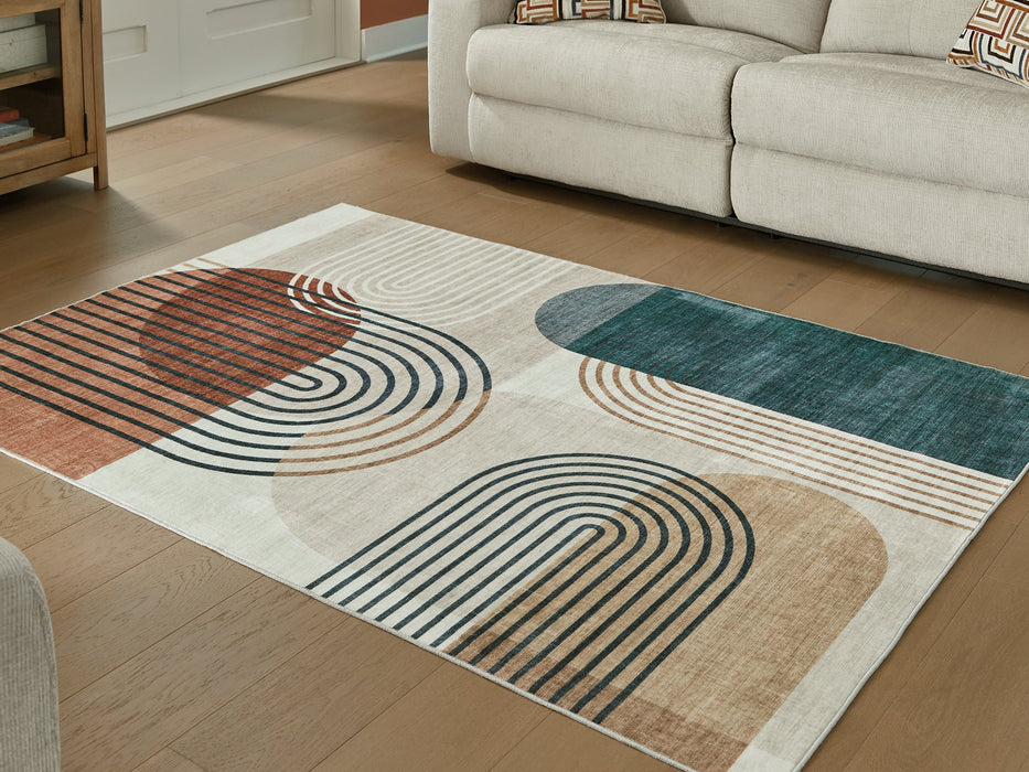 Farrendale Washable Area Rug - Vida Furniture (Laredo,TX)