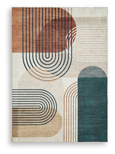 Farrendale Washable Area Rug - Vida Furniture (Laredo,TX)
