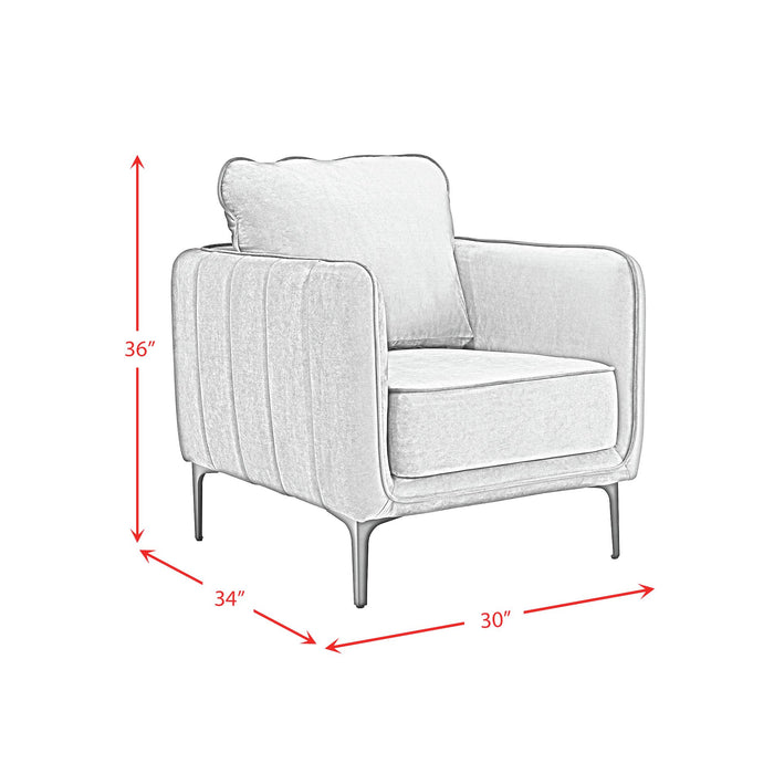 Rae Chair in Lavish 152 Red Velvet - Vida Furniture (Laredo,TX)