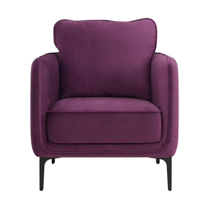 Rae Chair in Lavish 152 Purple Velvet - Vida Furniture (Laredo,TX)