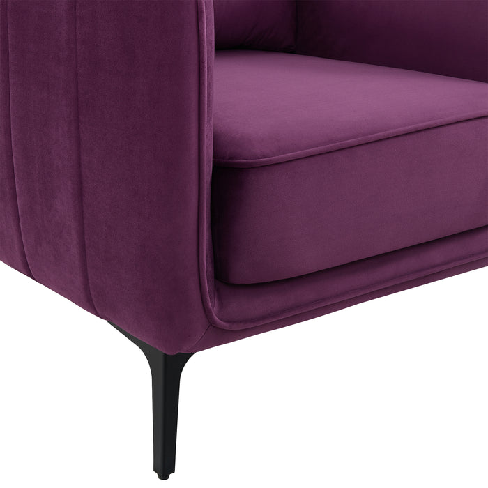 Rae Chair in Lavish 152 Purple Velvet - Vida Furniture (Laredo,TX)