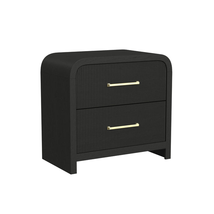Ridgemont Storage Bedroom Set in Black with Grain - Vida Furniture (Laredo,TX)