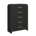 Ridgemont Storage Bedroom Set in Black with Grain - Vida Furniture (Laredo,TX)