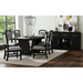 Ridgemont Standard Height Dining Set in Black with Grain-Table and Four Grey Fabric Chairs - Vida Furniture (Laredo,TX)