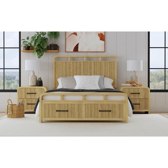 Ridgemont 2-Drawer Nightstand with USB in Natural - Vida Furniture (Laredo,TX)