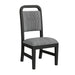 Ridgemont Standard Height Dining Set in Black with Grain-Table and Four Grey Fabric Chairs - Vida Furniture (Laredo,TX)