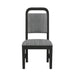 Ridgemont Dining Side Chair with Grey Fabric in Black with Grain (2 Per Carton) - Vida Furniture (Laredo,TX)