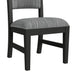 Ridgemont Dining Side Chair with Grey Fabric in Black with Grain (2 Per Carton) - Vida Furniture (Laredo,TX)