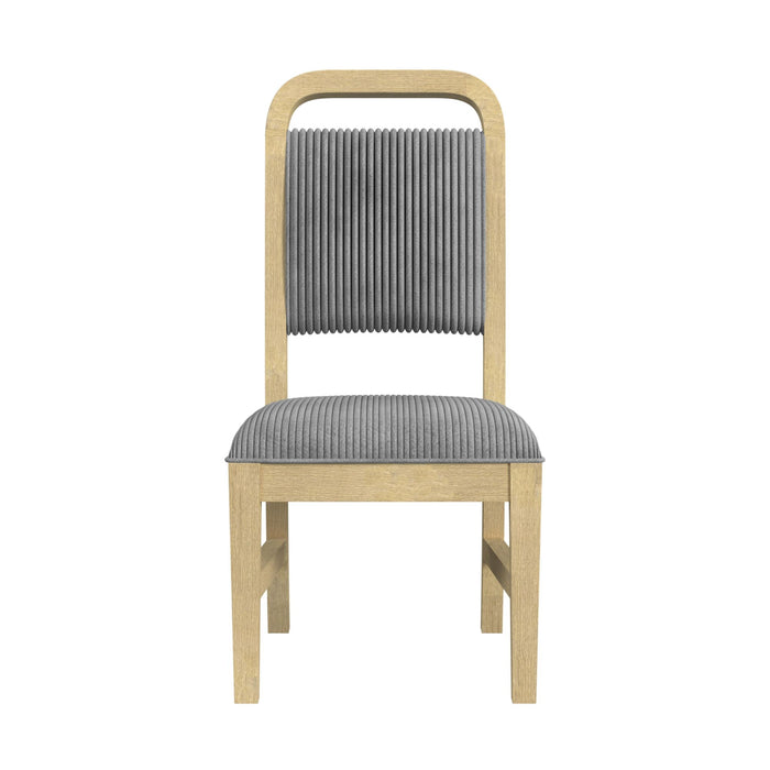 Ridgemont Dining Side Chair with Grey Fabric in Natural (2 Per Carton) - Vida Furniture (Laredo,TX)