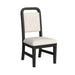 Ridgemont Standard Height Dining Set in Black with Grain-Table and Four Grey Fabric Chairs - Vida Furniture (Laredo,TX)