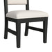 Ridgemont Standard Height Dining Set in Black with Grain-Table and Four Grey Fabric Chairs - Vida Furniture (Laredo,TX)