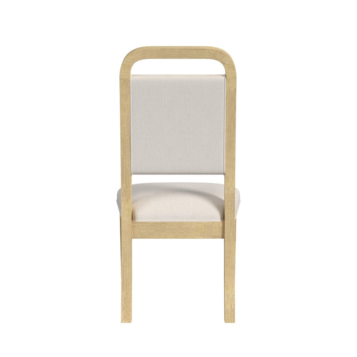 Ridgemont Dining Side Chair with White Fabric in Natural (2 Per Carton) - Vida Furniture (Laredo,TX)