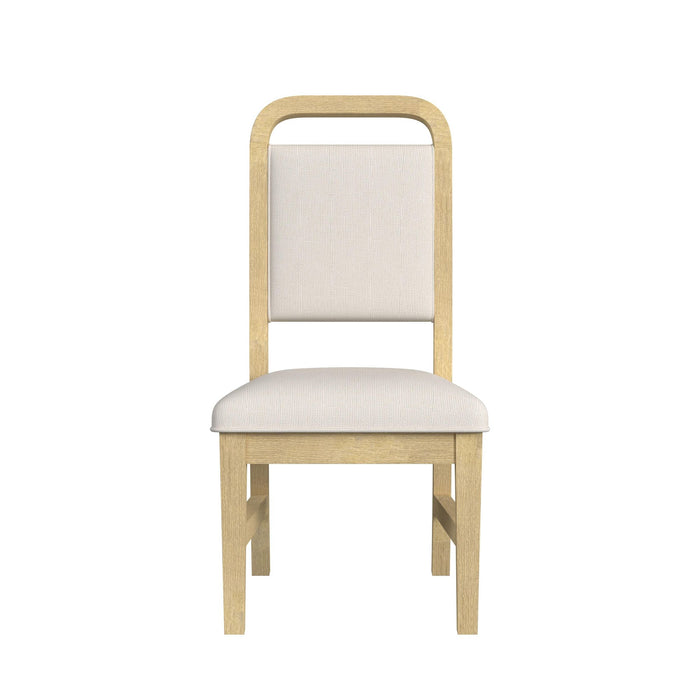 Ridgemont Dining Side Chair with White Fabric in Natural (2 Per Carton) - Vida Furniture (Laredo,TX)