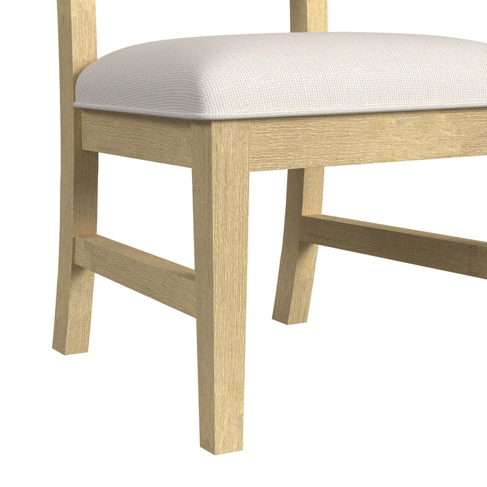 Ridgemont Dining Side Chair with White Fabric in Natural (2 Per Carton) - Vida Furniture (Laredo,TX)
