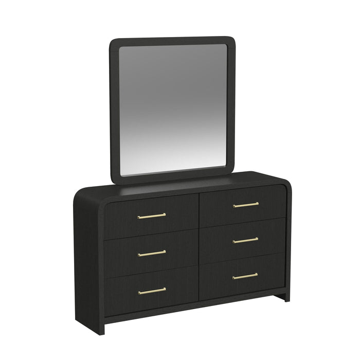 Ridgemont Storage Bedroom Set in Black with Grain - Vida Furniture (Laredo,TX)