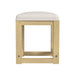 Ridgemont Dressing Stool with White Fabric in Natural - Vida Furniture (Laredo,TX)