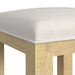 Ridgemont Dressing Stool with White Fabric in Natural - Vida Furniture (Laredo,TX)