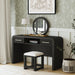 Ridgemont Dressing Table in Black with Grain - Vida Furniture (Laredo,TX)