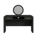 Ridgemont Dressing Table and Mirror in Black with Grain - Vida Furniture (Laredo,TX)