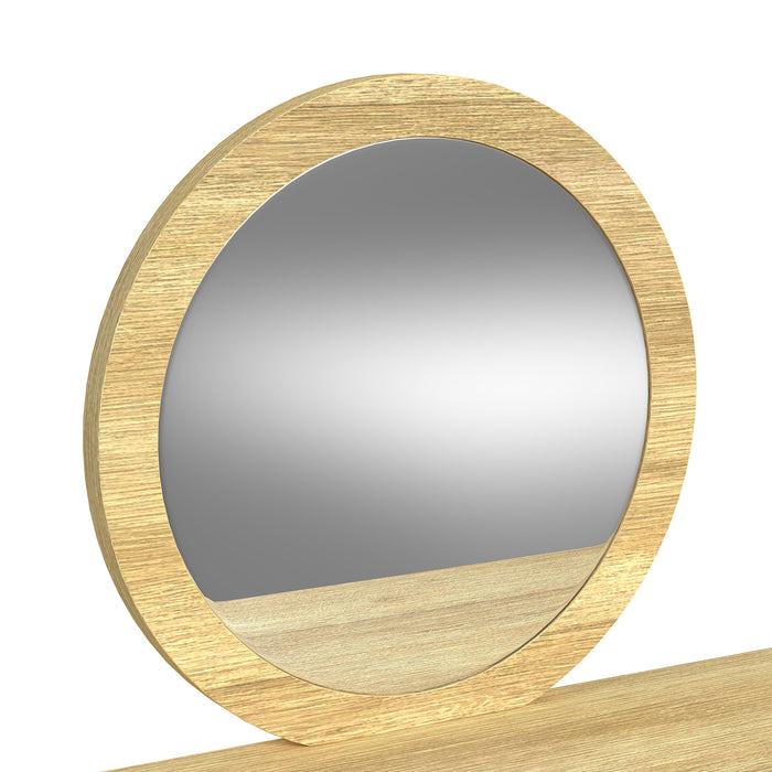 Ridgemont Dressing Table and Mirror in Natural - Vida Furniture (Laredo,TX)