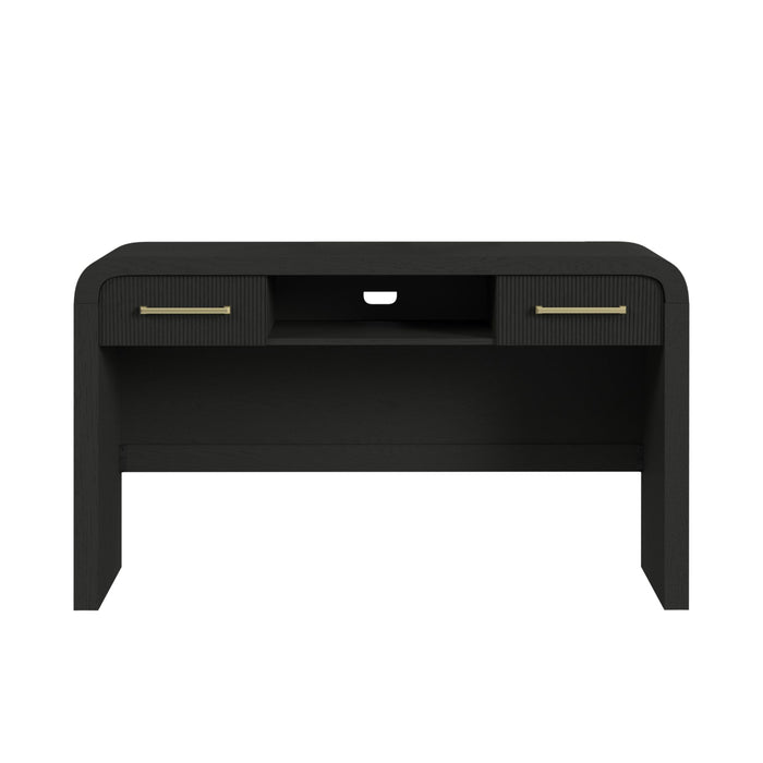 Ridgemont Dressing Table in Black with Grain - Vida Furniture (Laredo,TX)