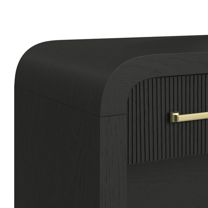 Ridgemont Dressing Table in Black with Grain - Vida Furniture (Laredo,TX)