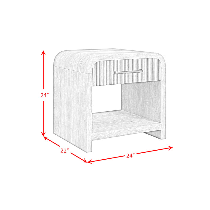 Ridgemont End Table with USB in Black with Grain - Vida Furniture (Laredo,TX)