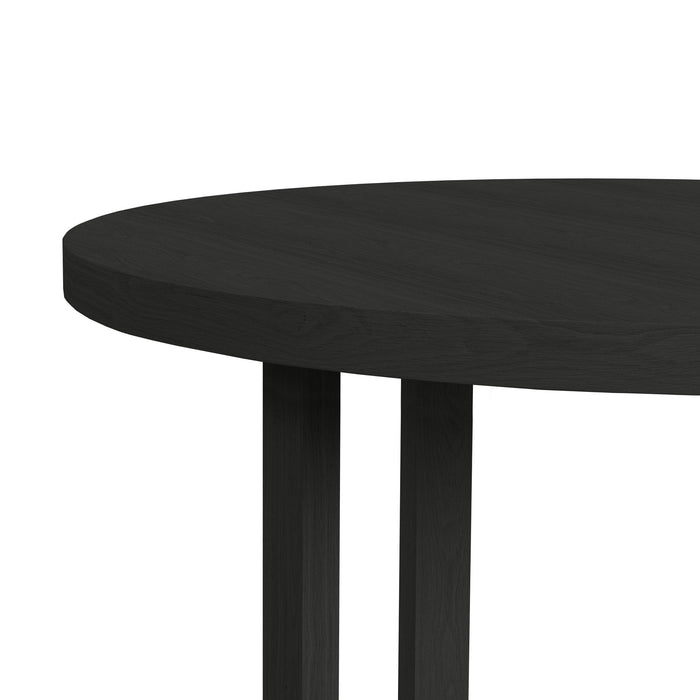 Ridgemont Round Dining Table in Black with Grain - Vida Furniture (Laredo,TX)