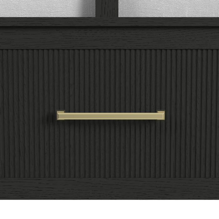 Ridgemont Storage Bed in Black with Grain