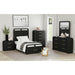 Ridgemont Storage Bedroom Set in Black with Grain - Vida Furniture (Laredo,TX)
