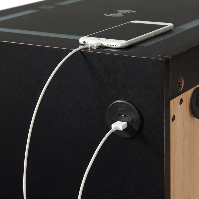 Rio Nightstand with Electronic Features - Vida Furniture (Laredo,TX)