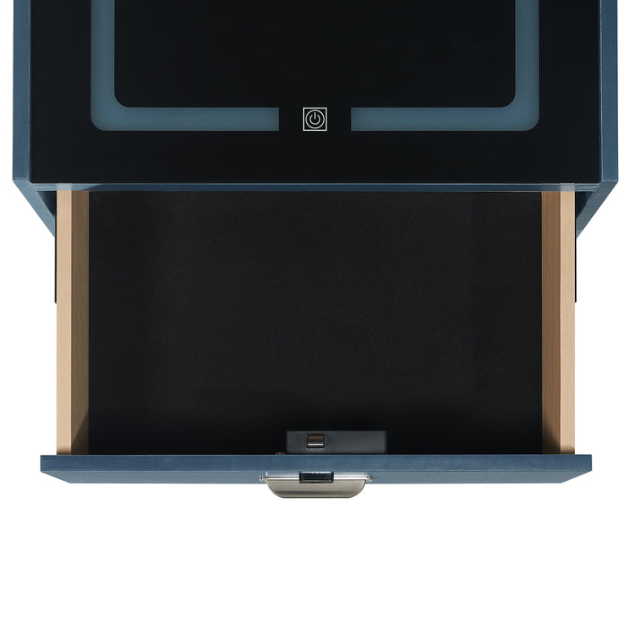 Rio Nightstand with Electronic Features - Vida Furniture (Laredo,TX)