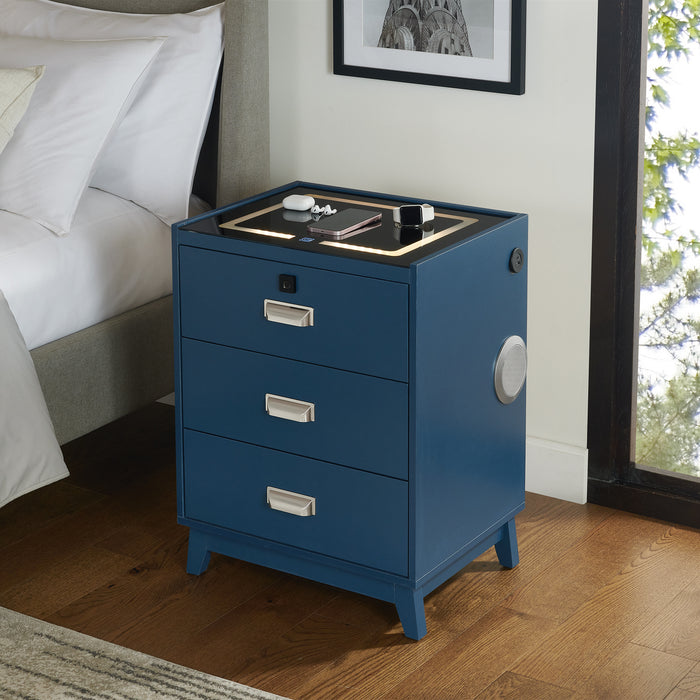 Rio Nightstand with Electronic Features - Vida Furniture (Laredo,TX)