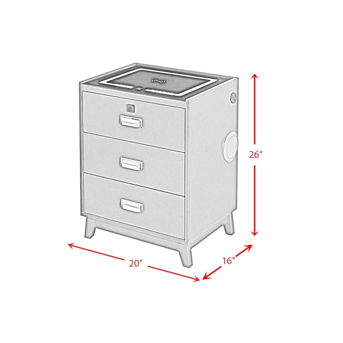 Rio Nightstand with Electronic Features - Vida Furniture (Laredo,TX)
