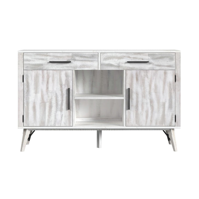 Rogen Rustic Buffet in Rustic White - Vida Furniture (Laredo,TX)