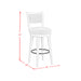 Rogen Rustic Swivel Bar Stool with Grey Fabric in Rustic White (2 Per Carton) - Vida Furniture (Laredo,TX)