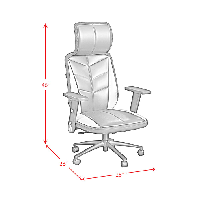 Rollins Gaming Chair with LED and Speaker in Black and Red - 3A Packing - Vida Furniture (Laredo,TX)