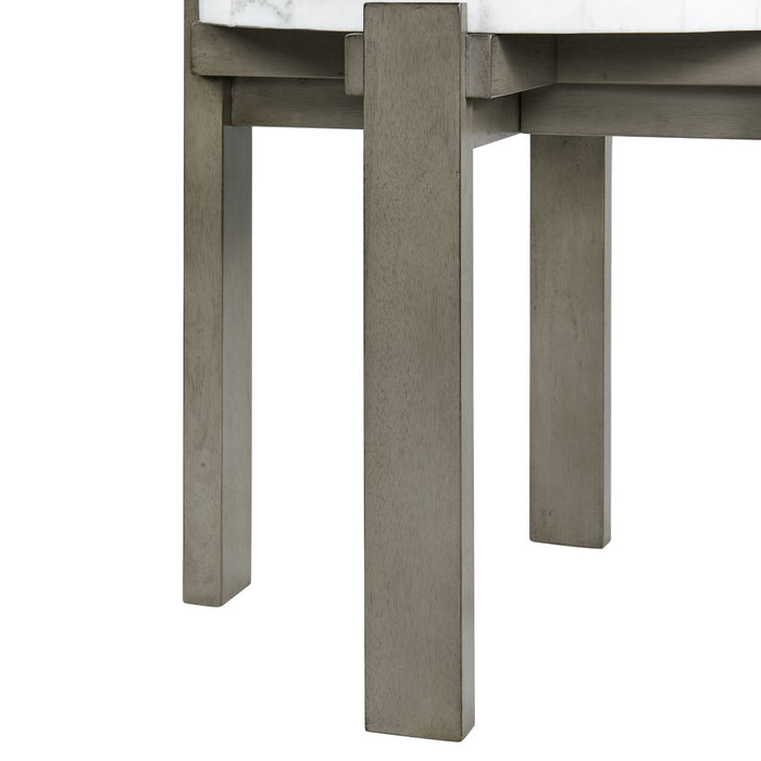 Rosamel Round End Table in Ash Brown - Vida Furniture (Laredo,TX)