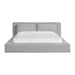 Rosebery UPH Bed with 2 Pillows in Light Grey Corduroy - Vida Furniture (Laredo,TX)