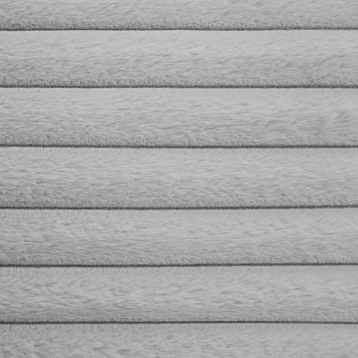 Rosebery UPH Bed with 2 Pillows in Light Grey Corduroy - Vida Furniture (Laredo,TX)