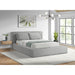 Rosebery UPH Bed with 2 Pillows in Light Grey Corduroy - Vida Furniture (Laredo,TX)