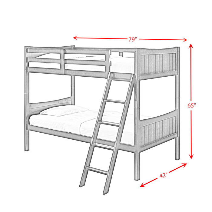 Sami Over Bunk White - Vida Furniture (Laredo,TX)