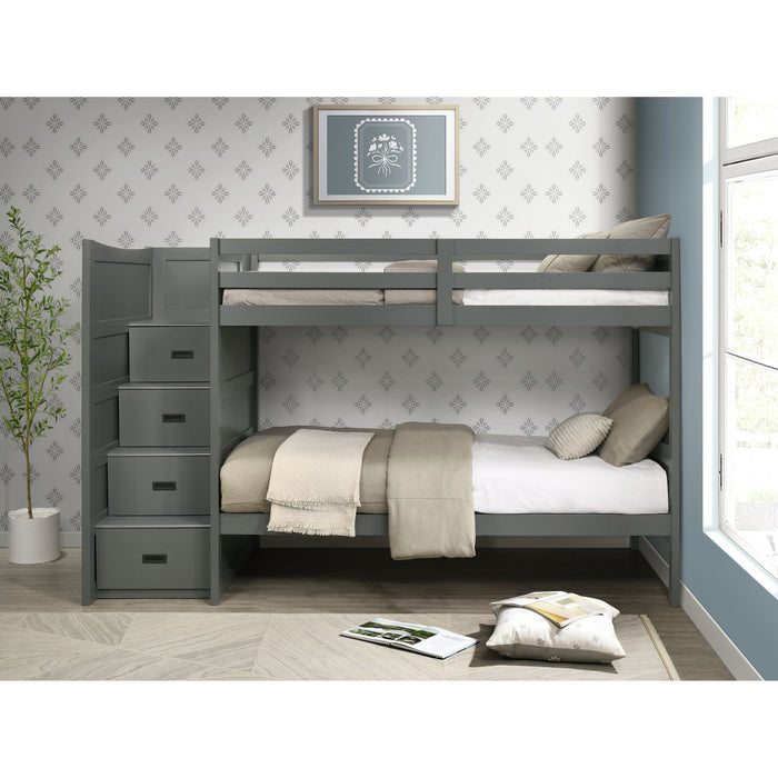 Sami Over Step Bunk with Left HB - Vida Furniture (Laredo,TX)