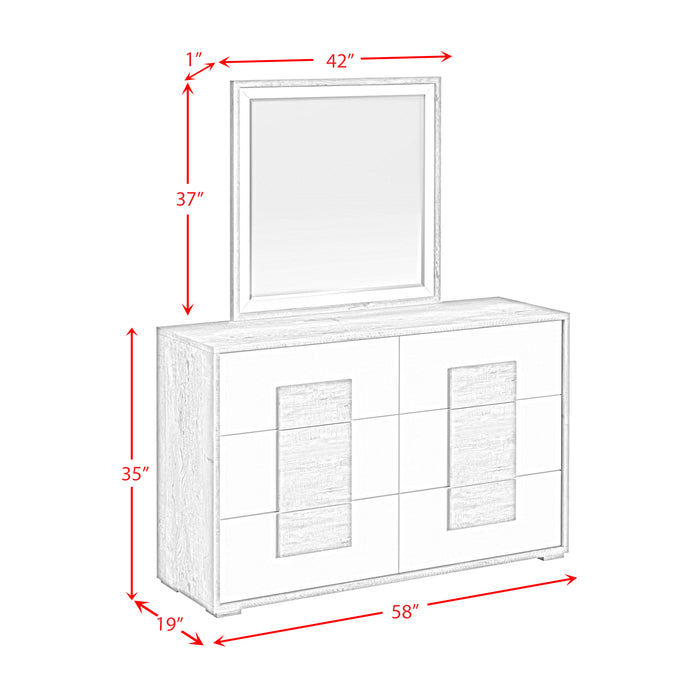 San Matteo Bedroom Set with LED - Vida Furniture (Laredo,TX)