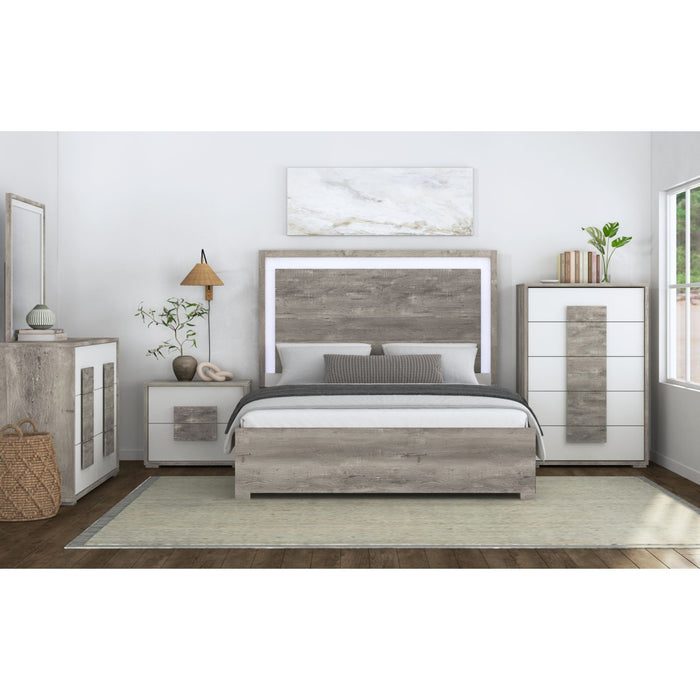 San Matteo Bedroom Set with LED - Vida Furniture (Laredo,TX)