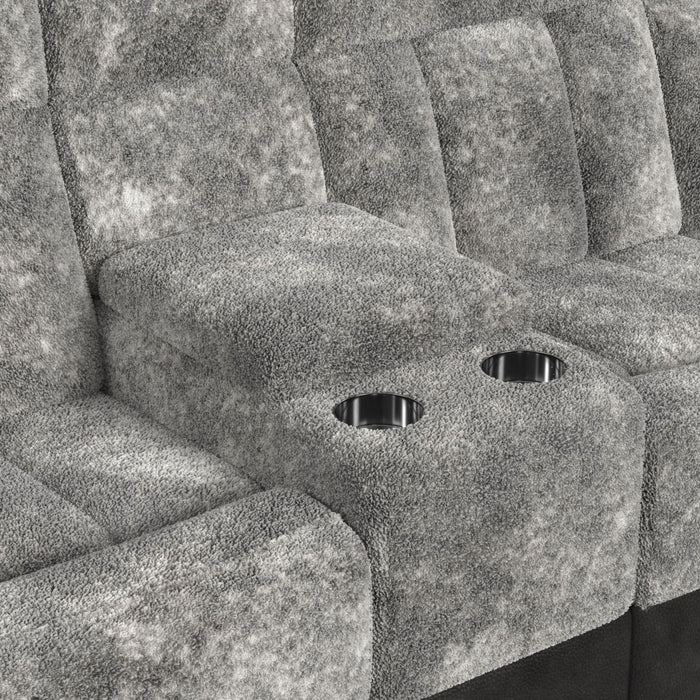 Santorini Console in Dillon/Shire Grey - Vida Furniture (Laredo,TX)