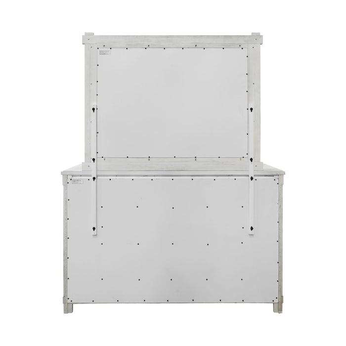 Scott Dresser & Mirror Set White Finish - Vida Furniture (Laredo,TX)